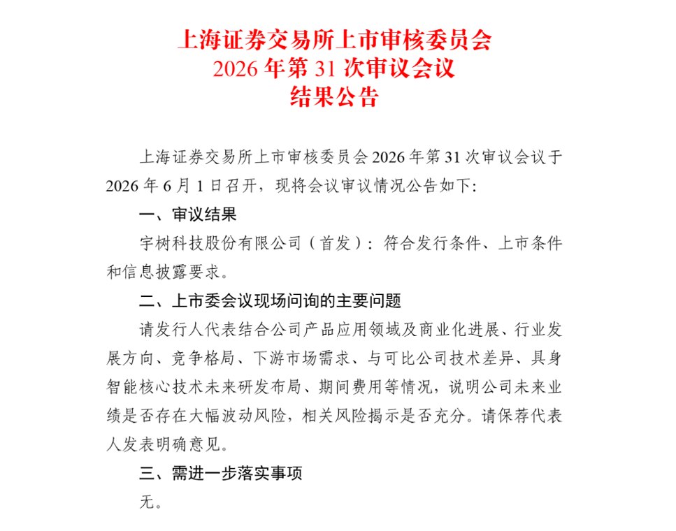 73天，宇树科技科创板IPO过会，A股“人形机器人第一股”呼之欲出